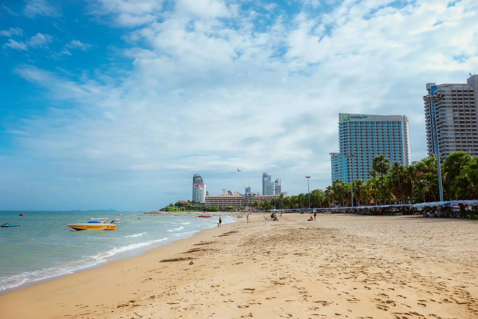 Pattaya beach and skyline, Thailand